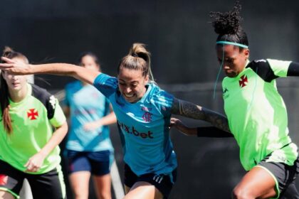 Flamengo Feminino enfrentou o Vasco Feminino em jogo treino no CT das Vargens (Foto: Reprodução/ Redes Sociais)