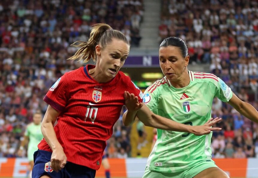 Itália vence Noruega por 2 a 1 e avança para as quartas da Eurocopa Feminina 25 (Foto: Reprodução/ Redes Sociais)