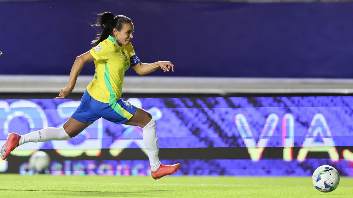 Marta em atuação no jogo contra a Venezuela, na Copa América Feminina 25 (Foto: Lívia Villas Boas/ CBF)